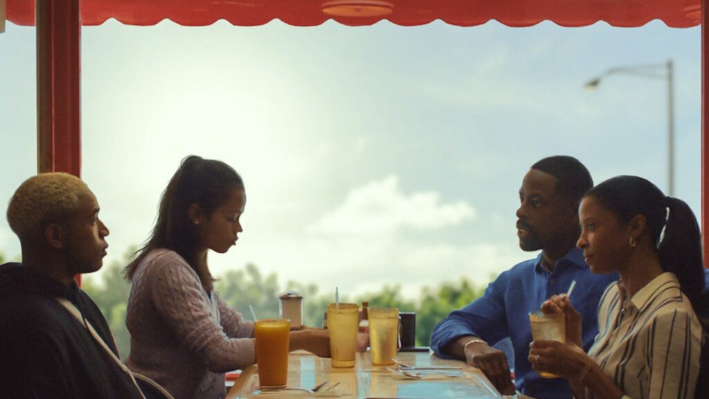 Kelvin Harrison Jr. as Tyler, Taylor Russell as Emily, Sterling K. Brown as Ronald, Renée Elise Goldsberry as Catherine